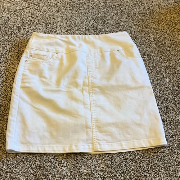 Classic White Denim Skirt - Picture 1 of 4